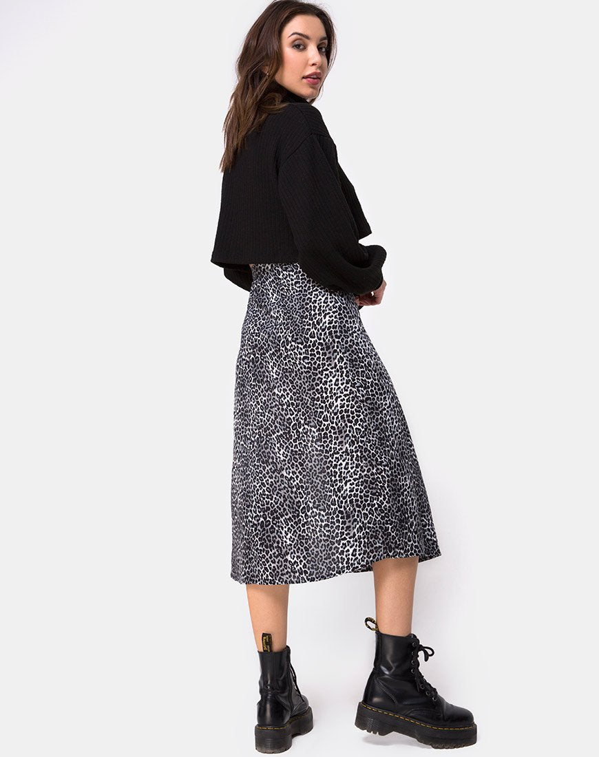 Immagine di Saika Midi Skirt in Rar Leopard Grey
