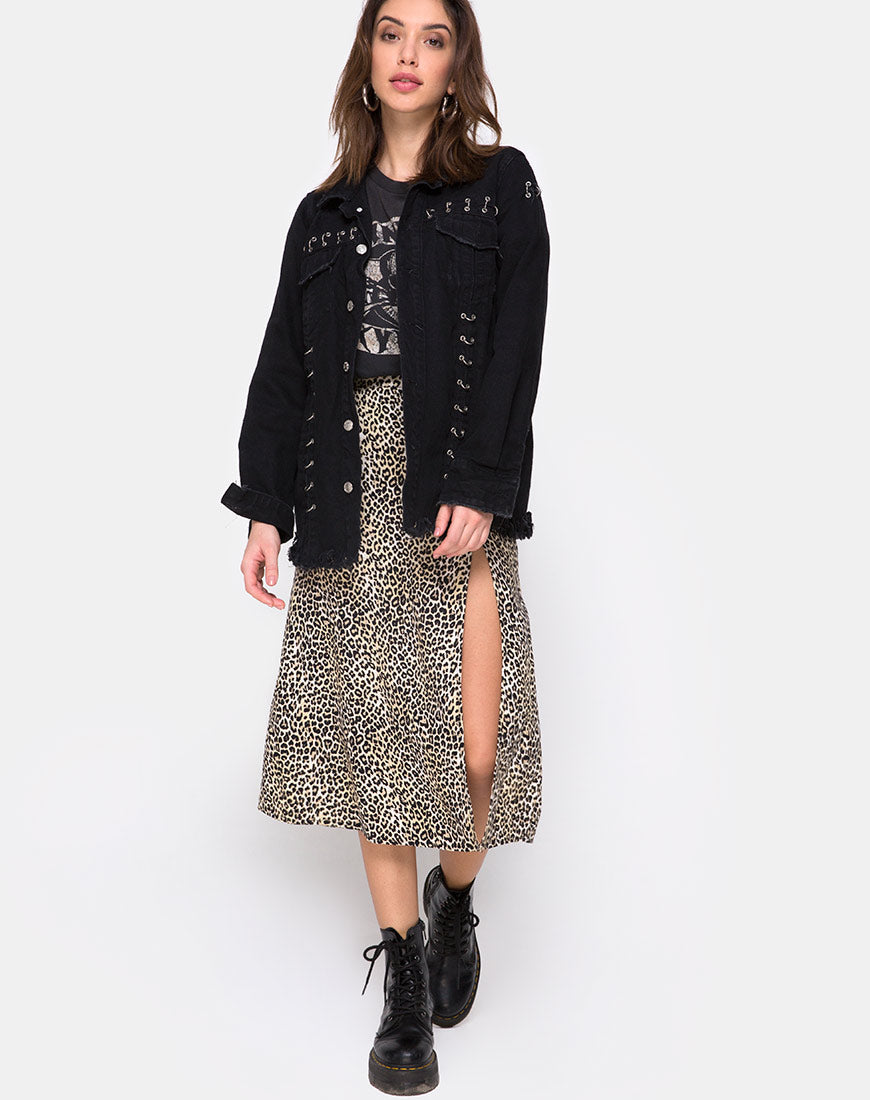 Immagine di Saika Midi Skirt in Rar Leopard Brown