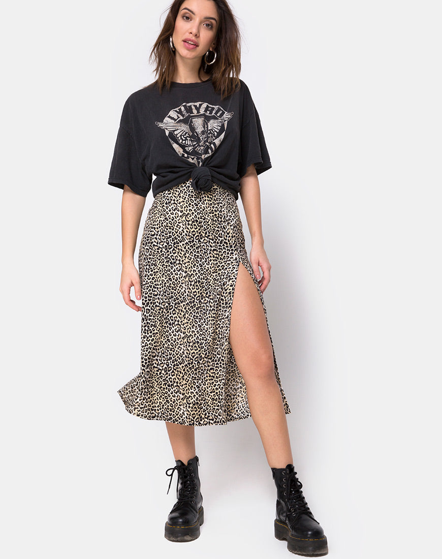 Immagine di Saika Midi Skirt in Rar Leopard Brown
