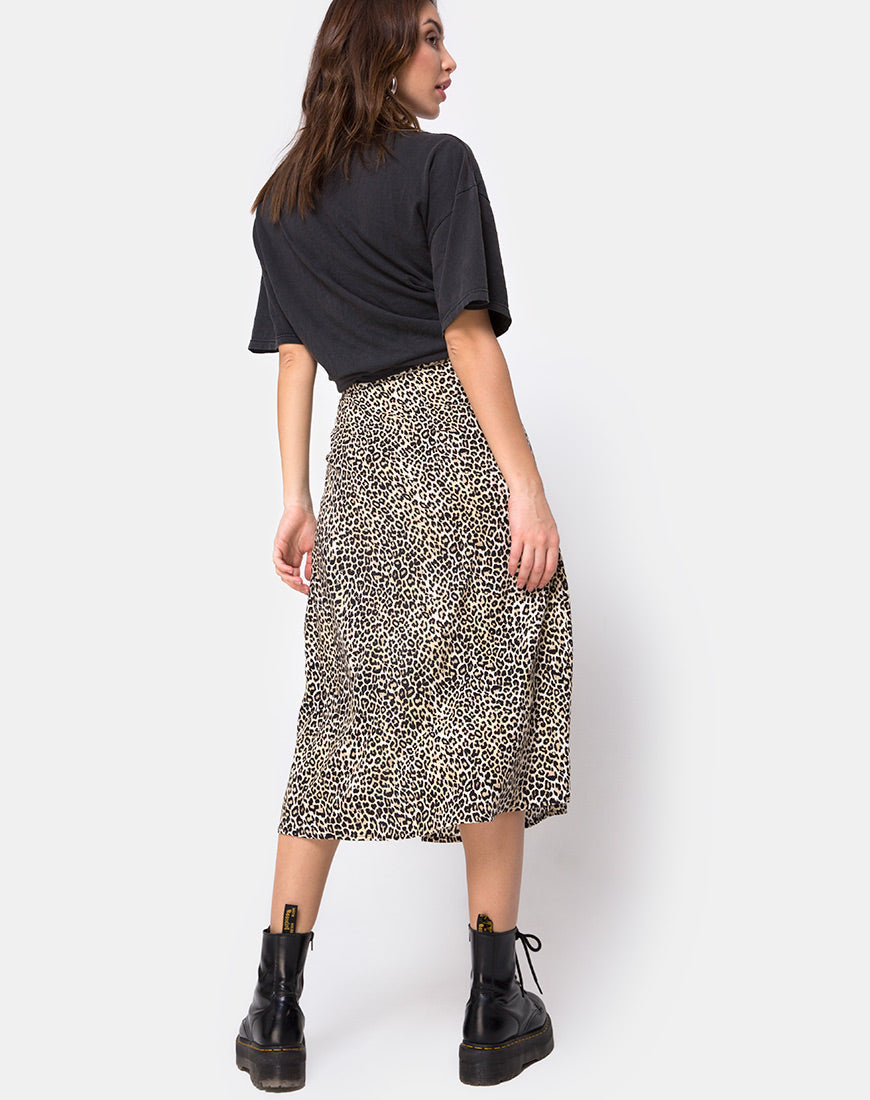 Immagine di Saika Midi Skirt in Rar Leopard Brown