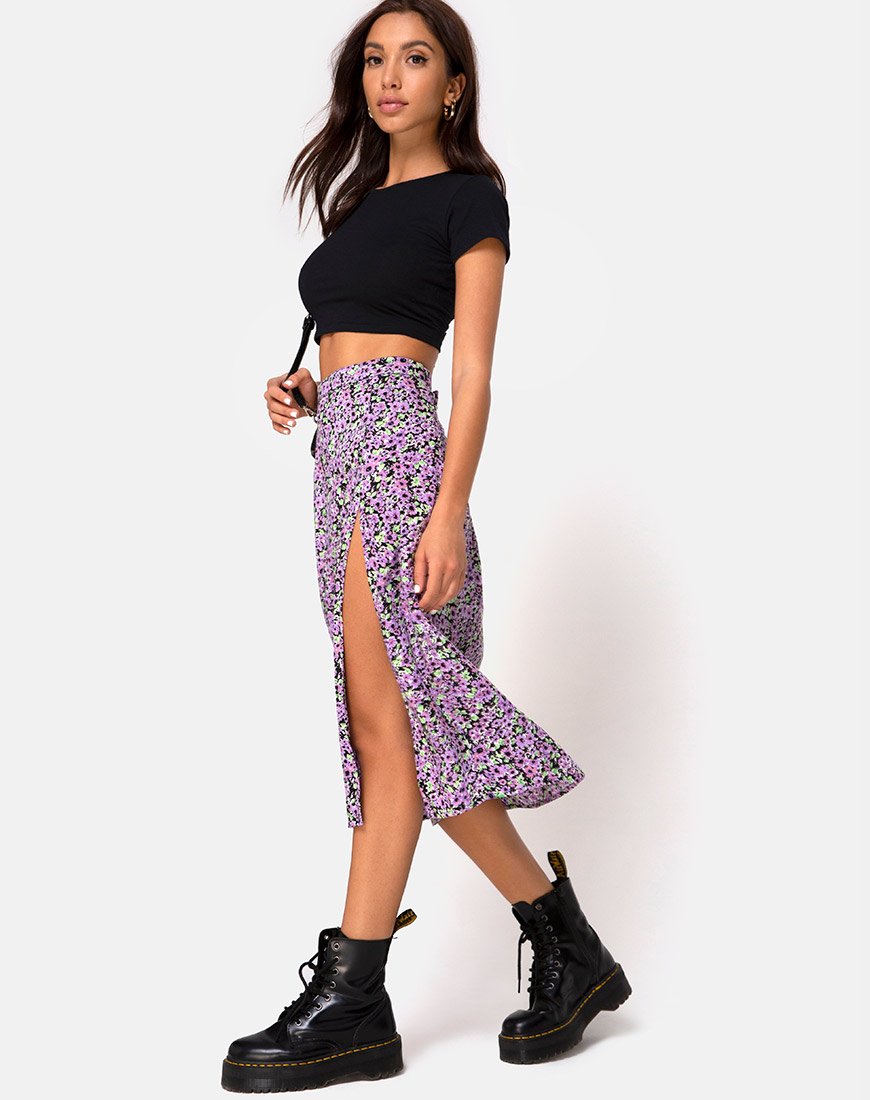 Immagine di Saika Midi Skirt in Lilac Blossom
