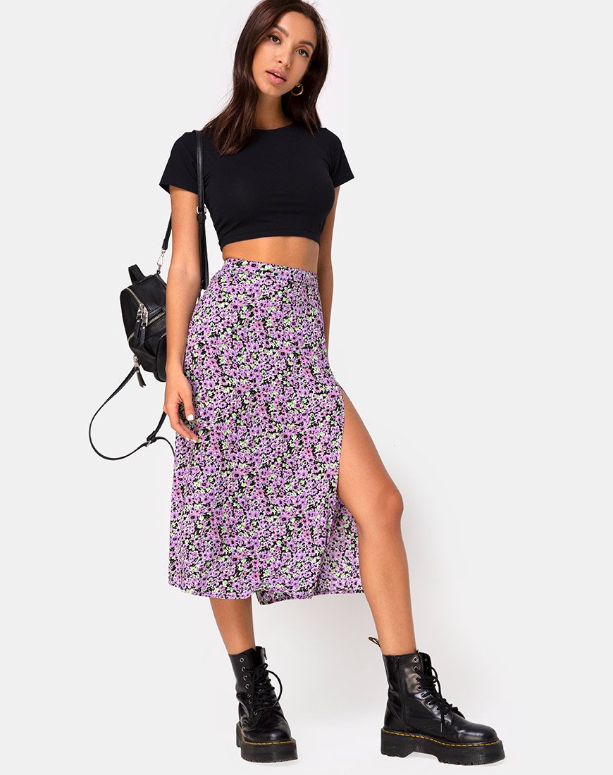 Immagine di Saika Midi Skirt in Lilac Blossom