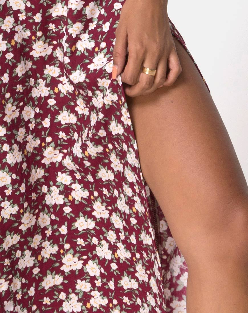 Immagine di Saika Gonna midi in Wild Fleur Maroon