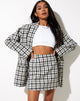 Immagine di Saken Blazer in bianco e nero check