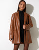 Immagine di MOTEL X IRIS Saken Blazer in PU Chocolate