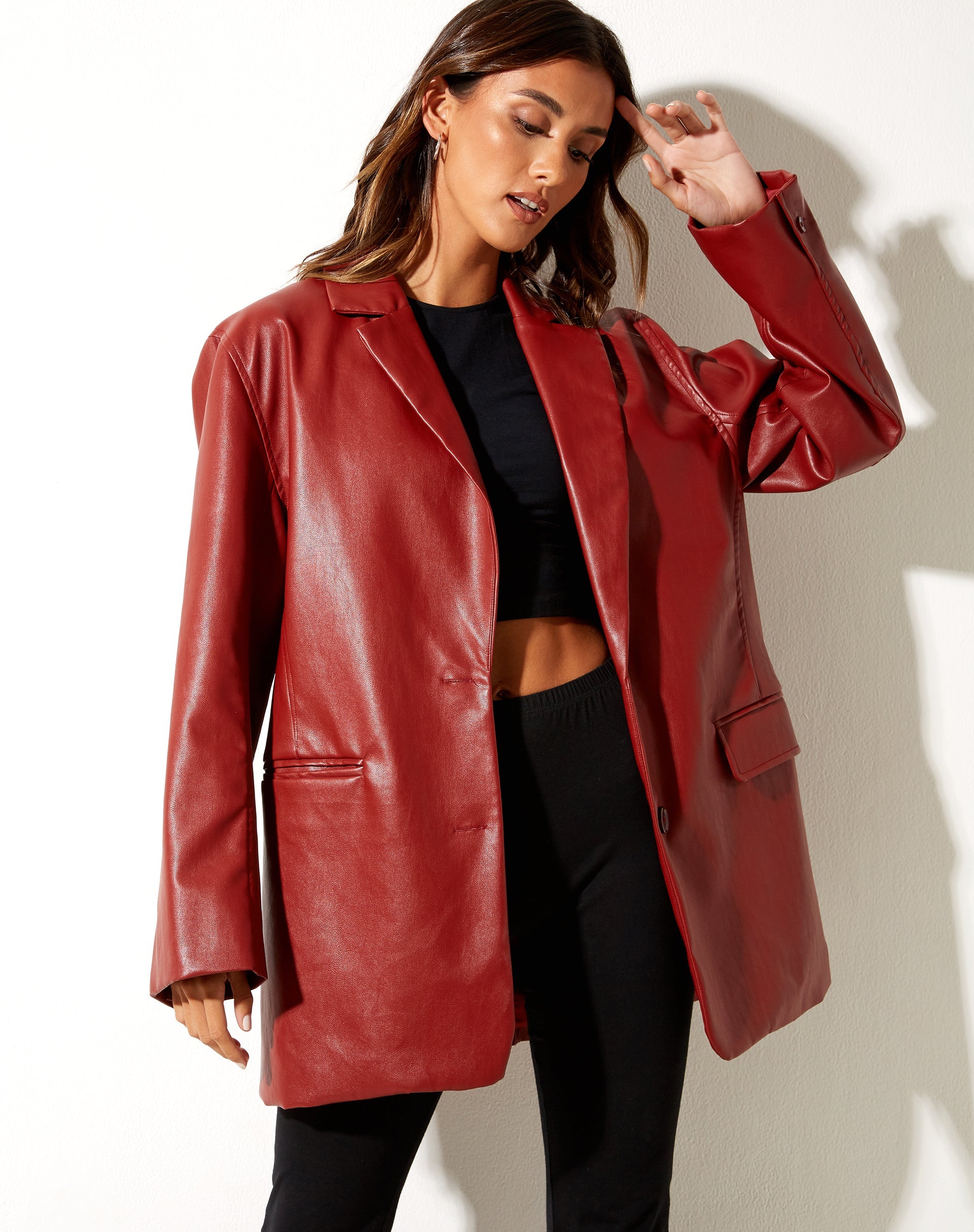 Immagine di Saken Blazer in rosso PU