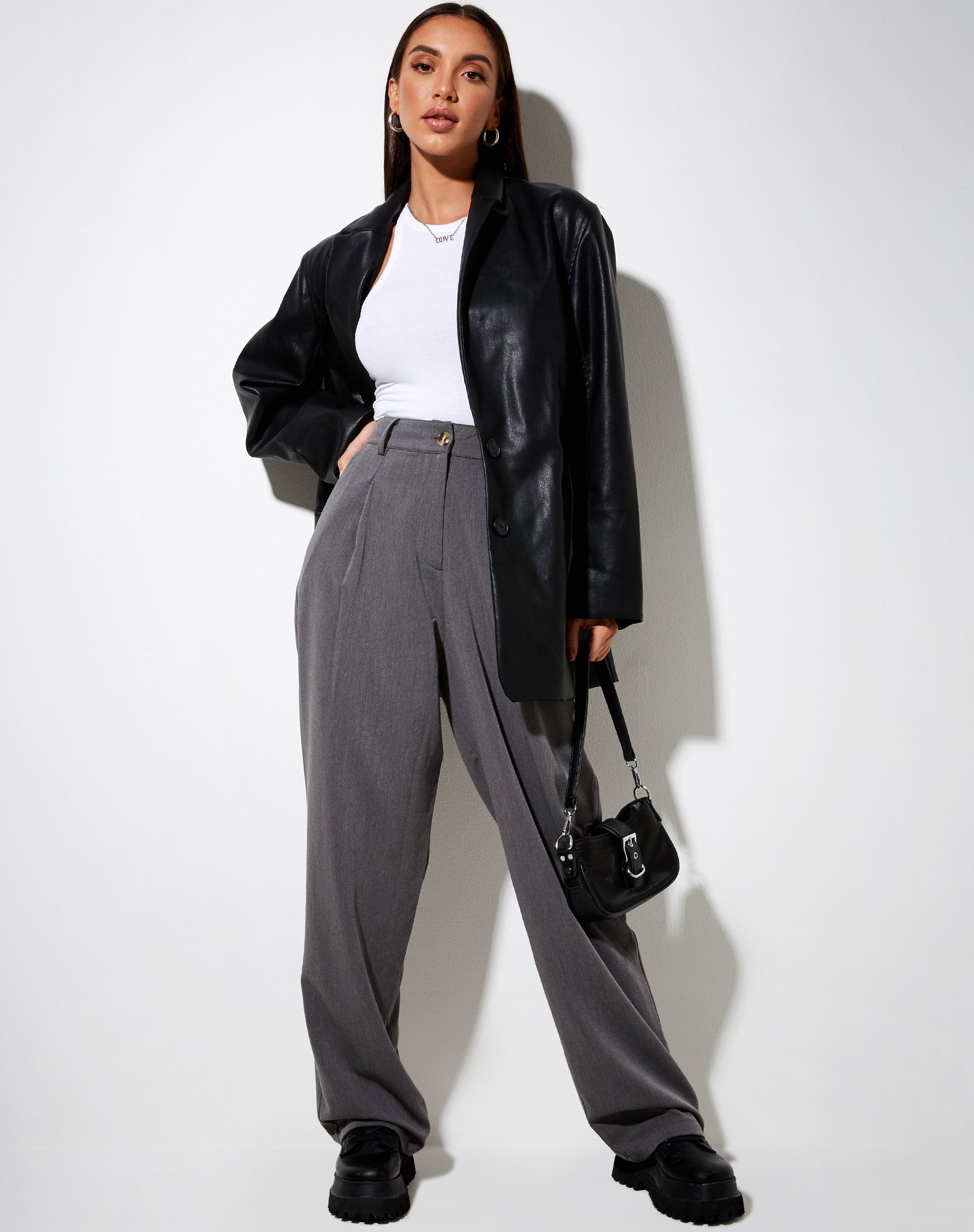 Immagine del pantalone Sakila in Charcoal sartoriale