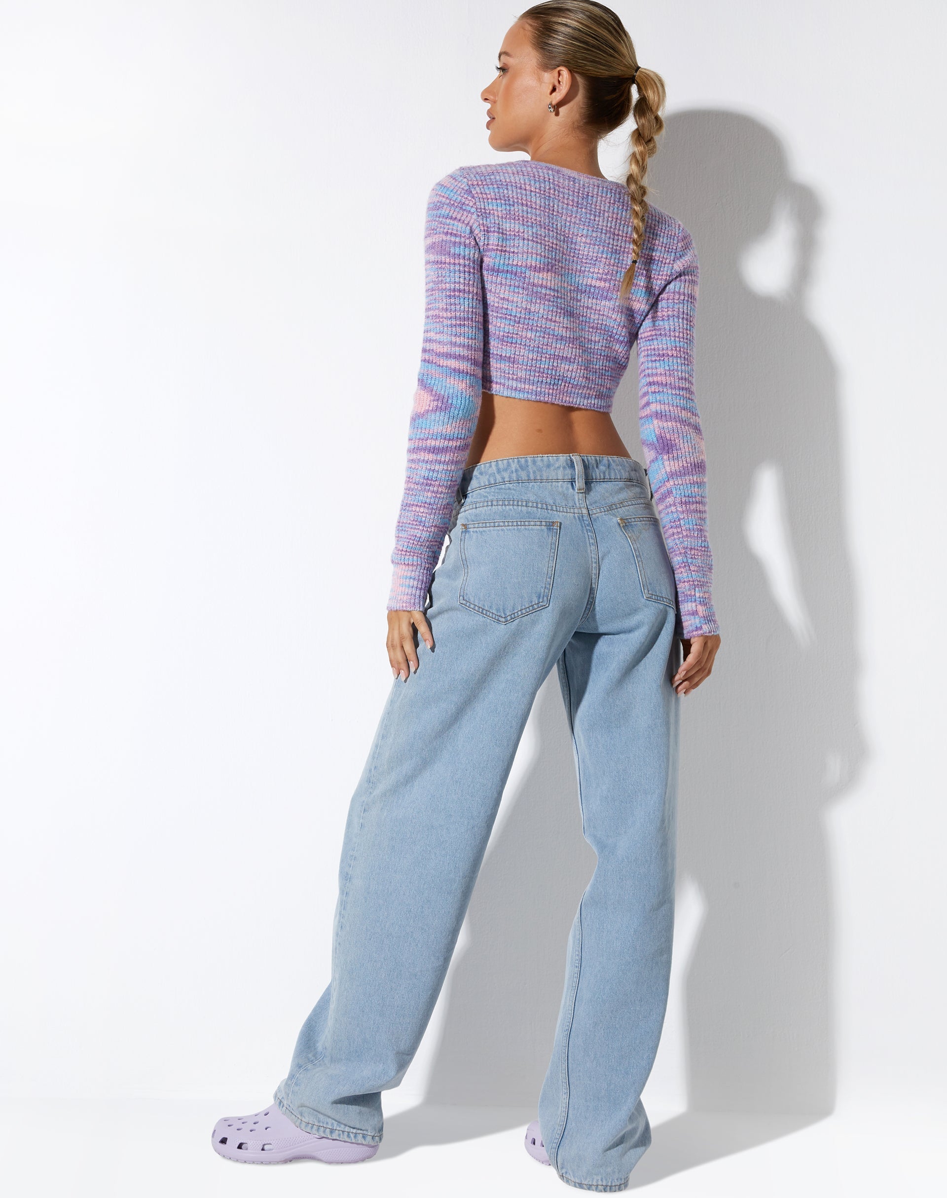 immagine di Salaka Crop Top in Space Dye Purple