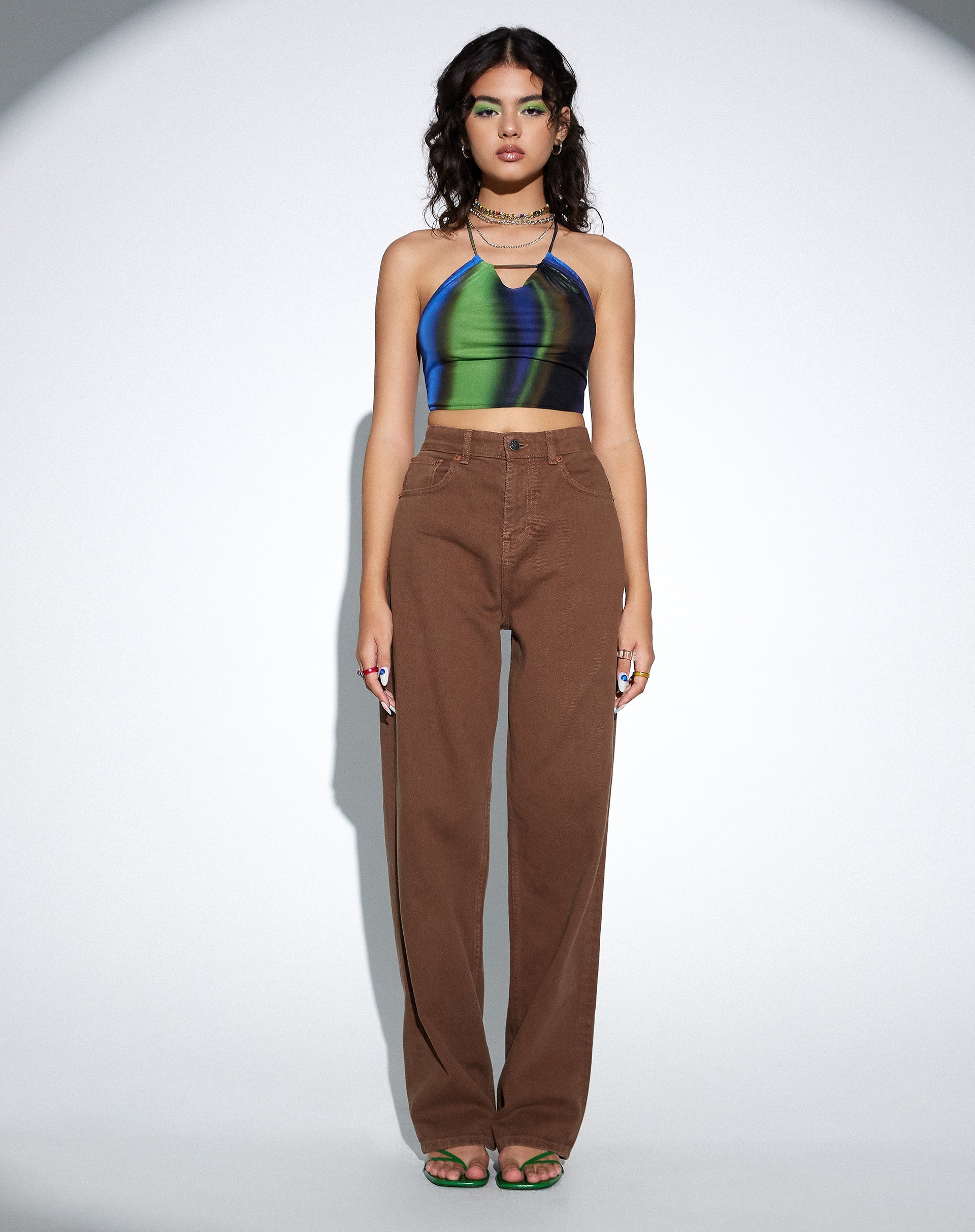 Immagine di MOTEL X OLIVIA NEILL Parallel Jeans in Rich Brown
