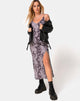 Immagine di Samia Midi Dress in grigio sbiancato Tie Dye