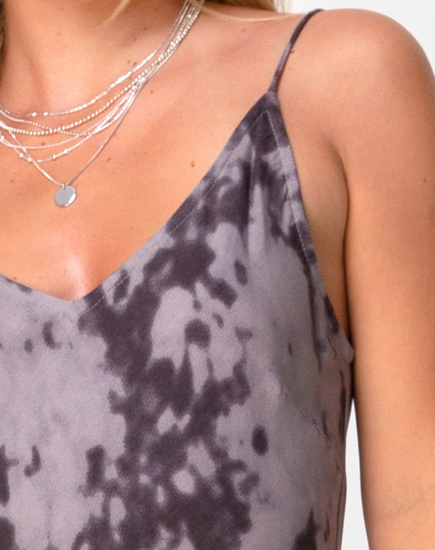 Immagine di Samia Midi Dress in grigio sbiancato Tie Dye
