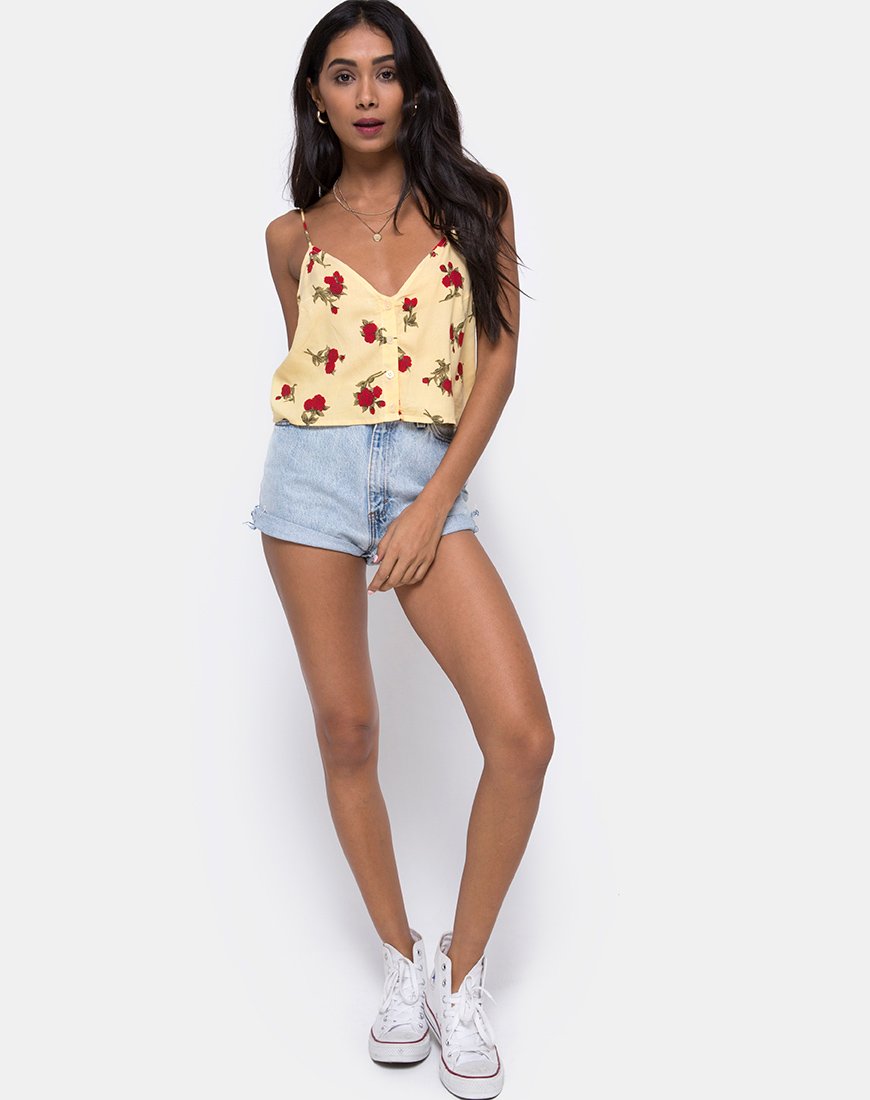 Immagine di Sanami Cami Top in Falling Rose Yellow