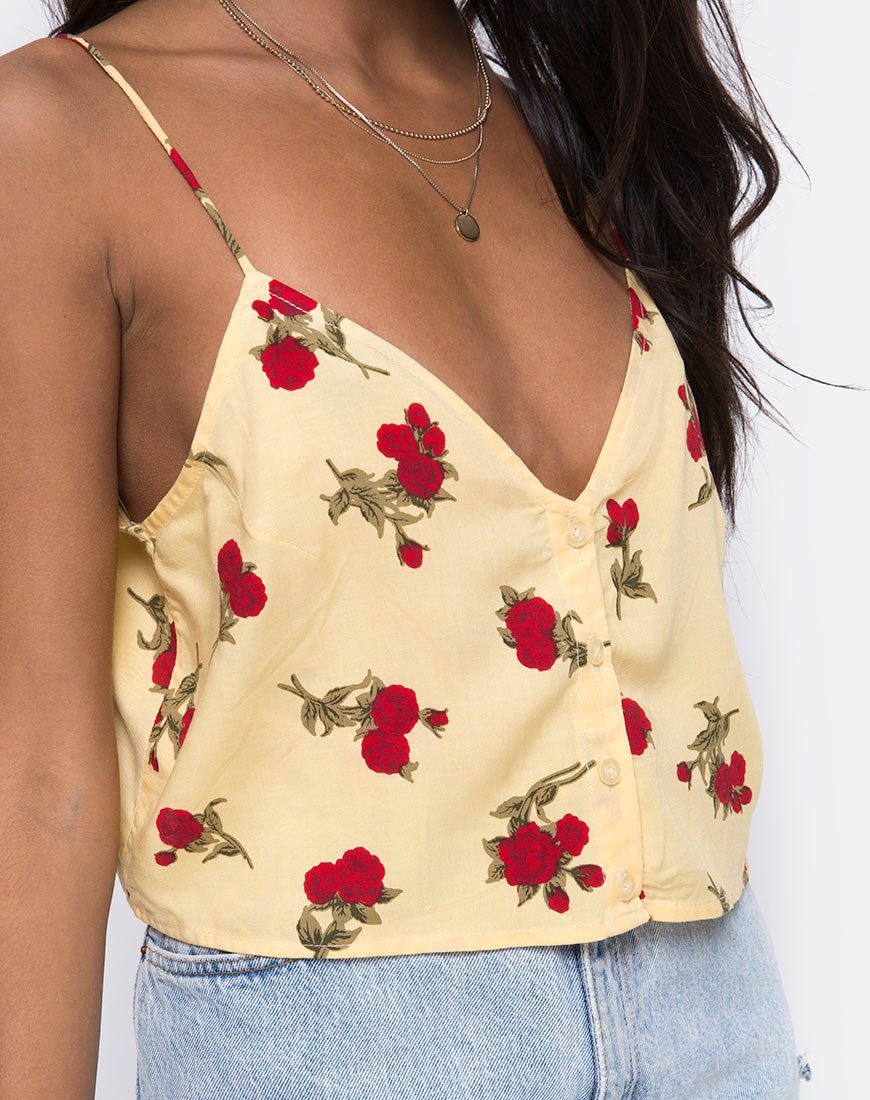 Immagine di Sanami Cami Top in Falling Rose Yellow