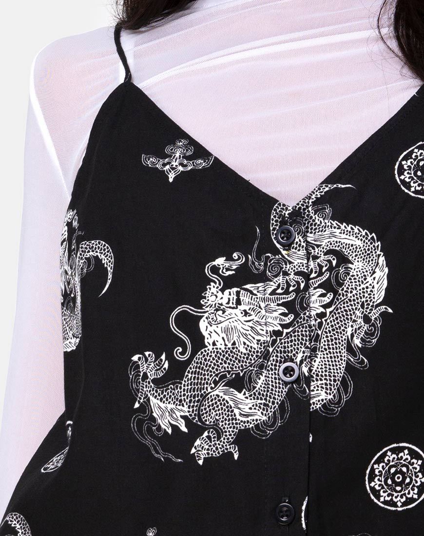 Immagine di Sanna Slip Dress in Dragon Black