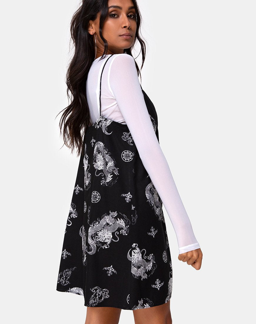 Immagine di Sanna Slip Dress in Dragon Black