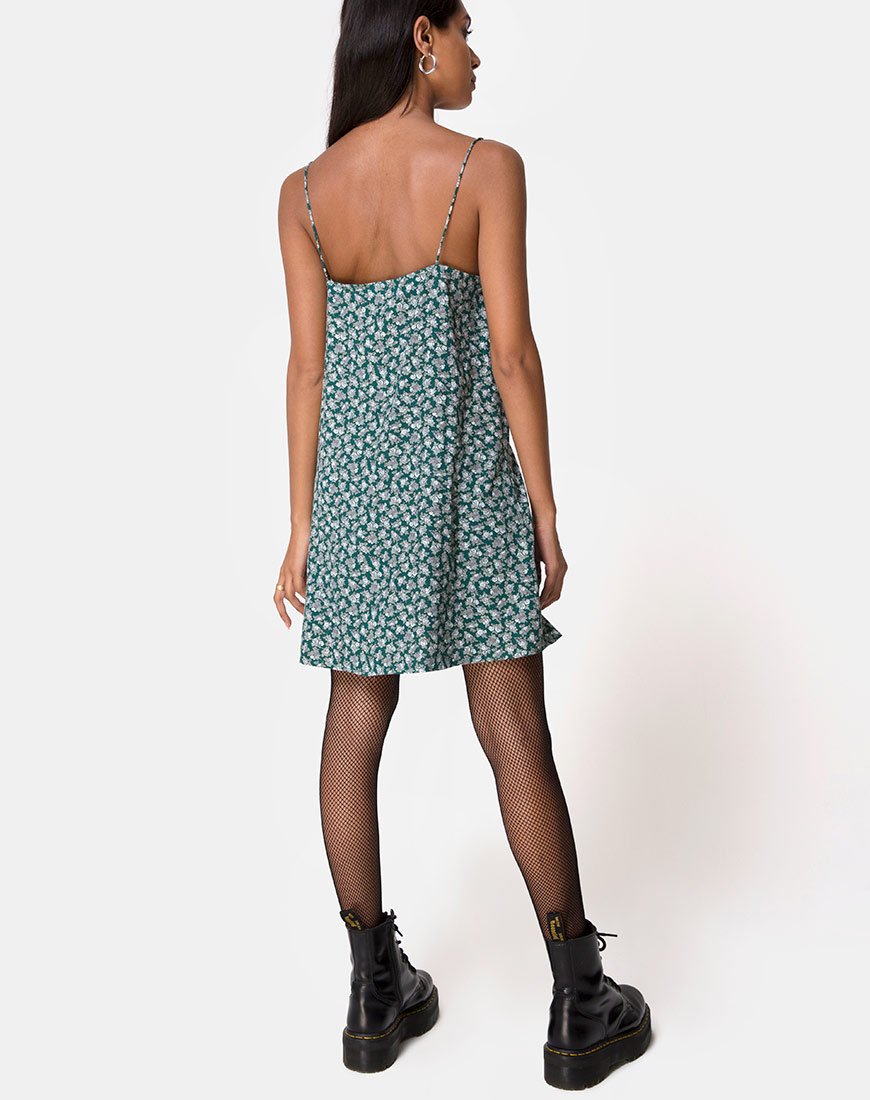 Immagine di Sanna Slip Dress in Floral Bloom Verde