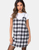 Immagine di Sanna Abito in Plaid Bianco e Nero