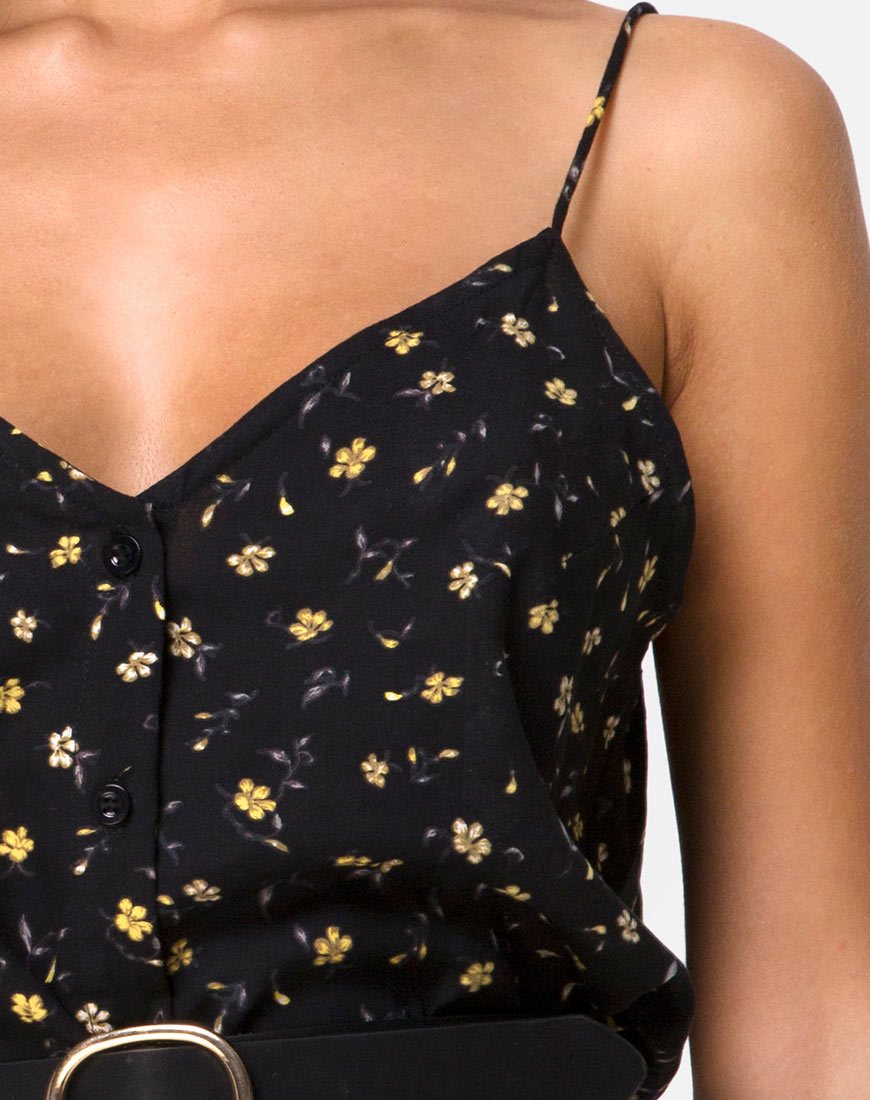 Immagine di Sanna Slip Dress in Pretty Petal Nero