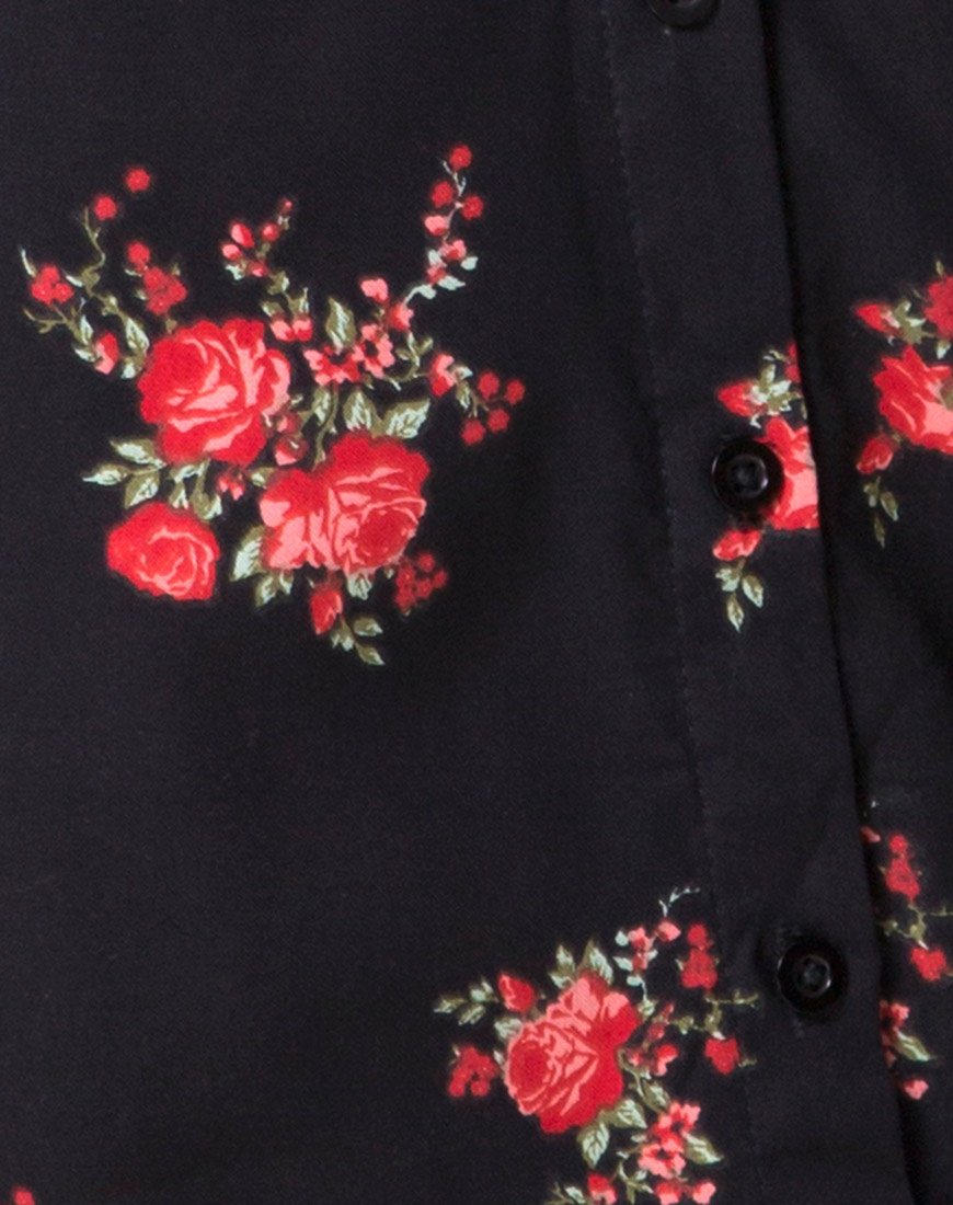 Immagine di Sanna Slip Dress in Soi Rose Nero e Rosso