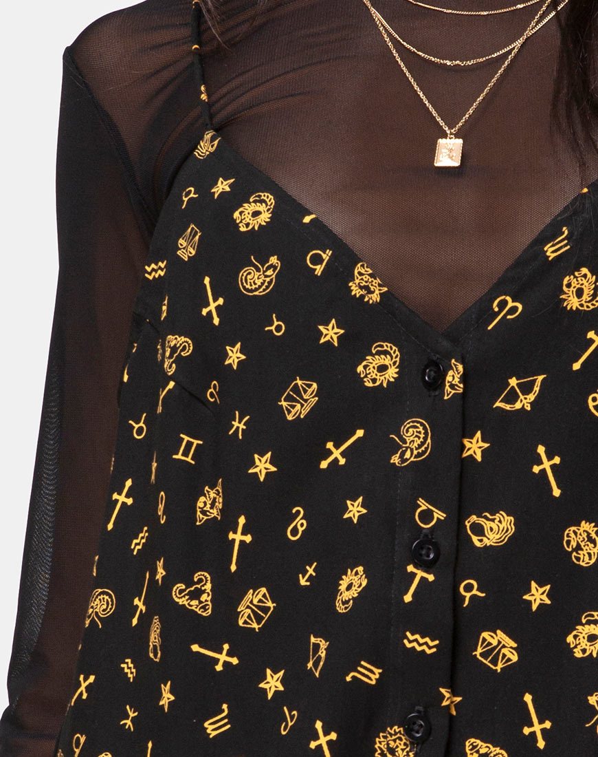 Immagine di Sanna Slip Dress in Mini Astro Nero