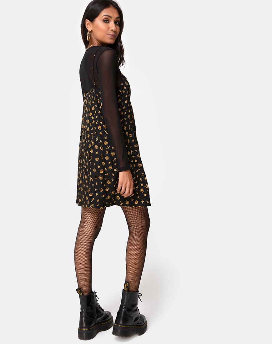 Immagine di Sanna Slip Dress in Mini Astro Nero