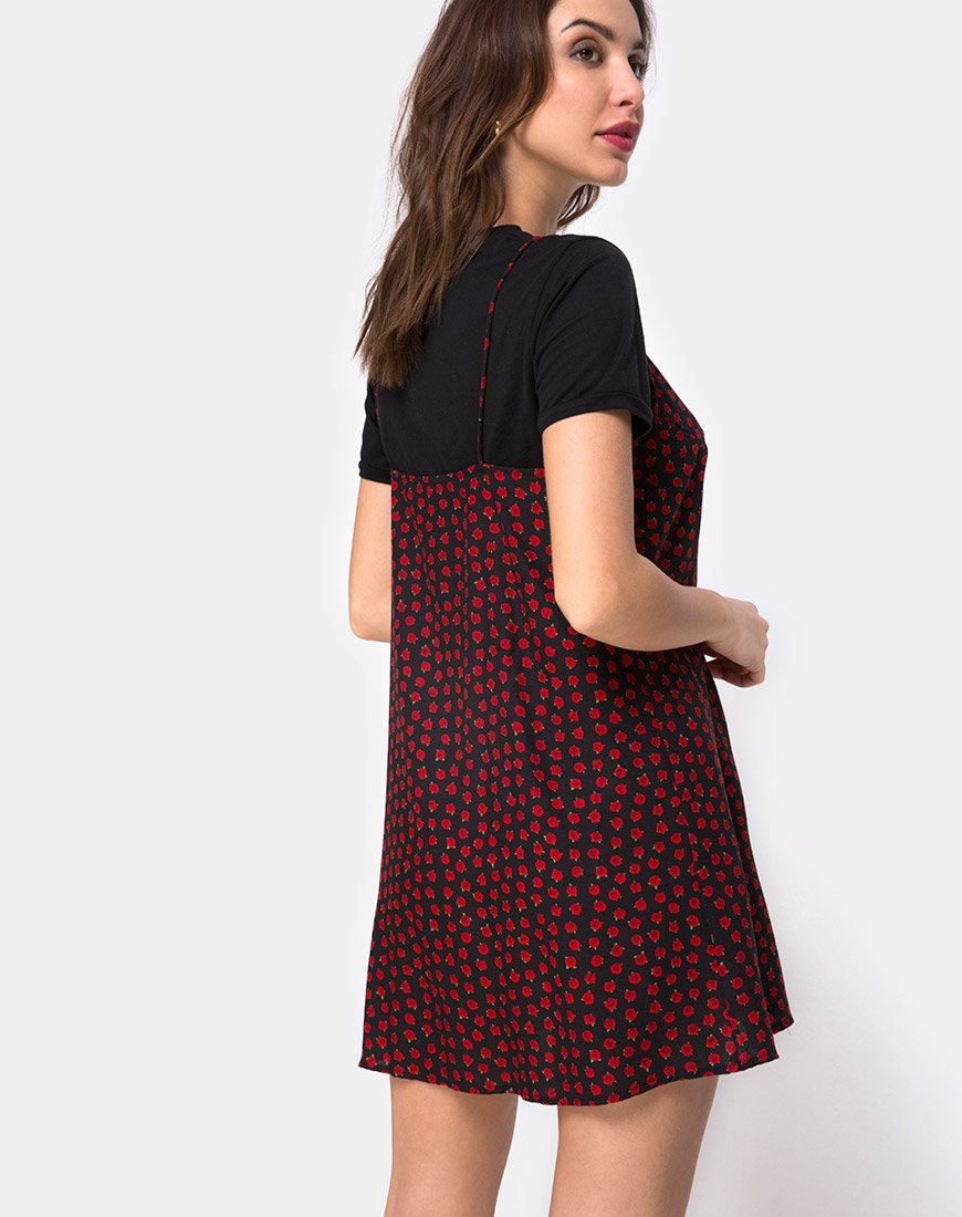 Immagine di Sanna Slip Dress in Dotty Rose Nero