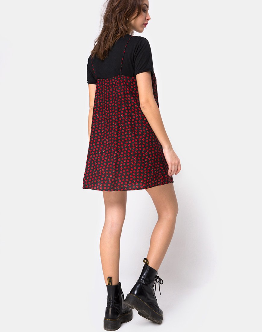 Immagine di Sanna Slip Dress in Dotty Rose Nero