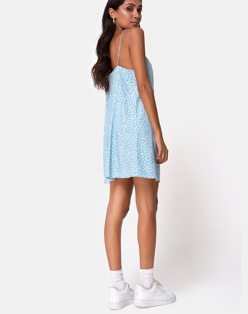 Immagine di Sanna Slip Dress in Ditsy Rose Blu