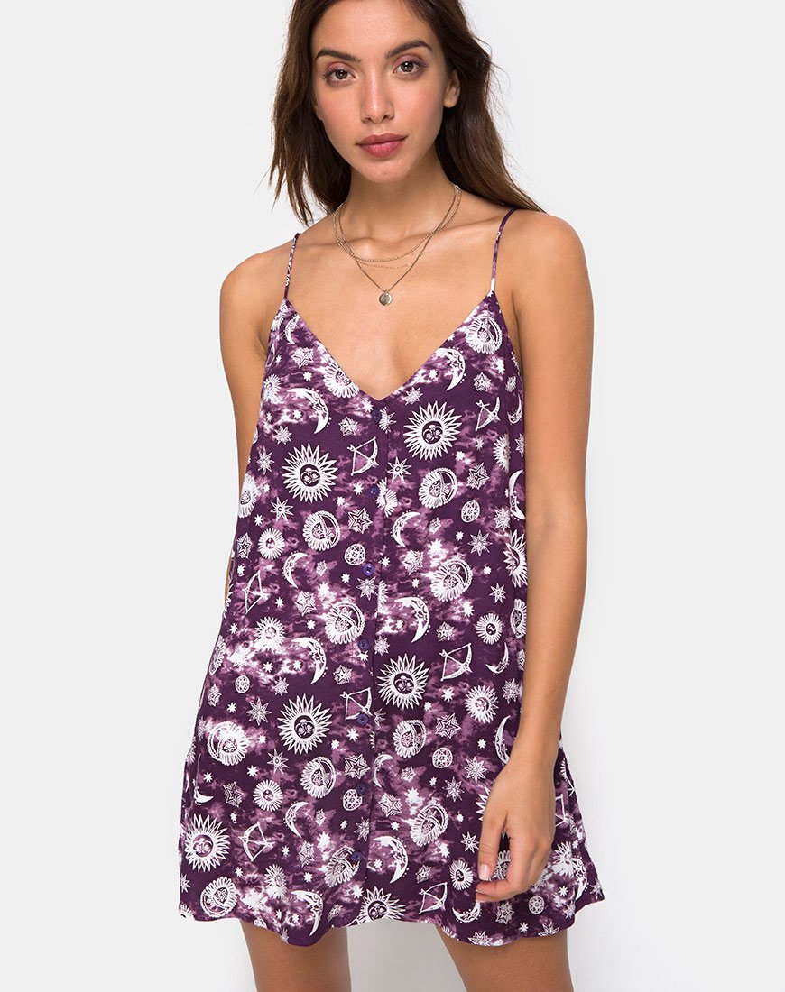 Sanna Slip Dress in viola Zodiac