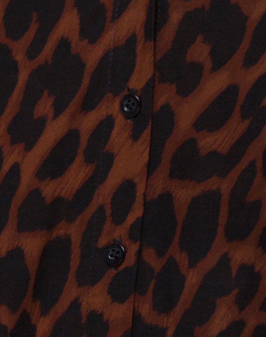 Immagine di Sanna Slip Dress in marrone giaguaro oversize