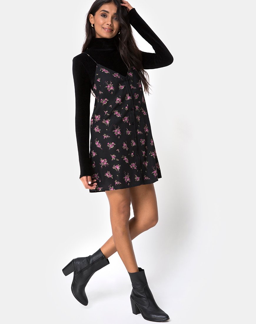 Immagine di Sanna Slip Dress in Sohey Rose Nero
