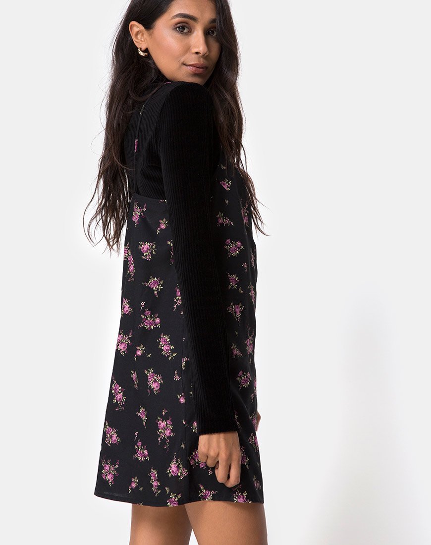 Sanna Slip Dress in Sohey Rose Nero