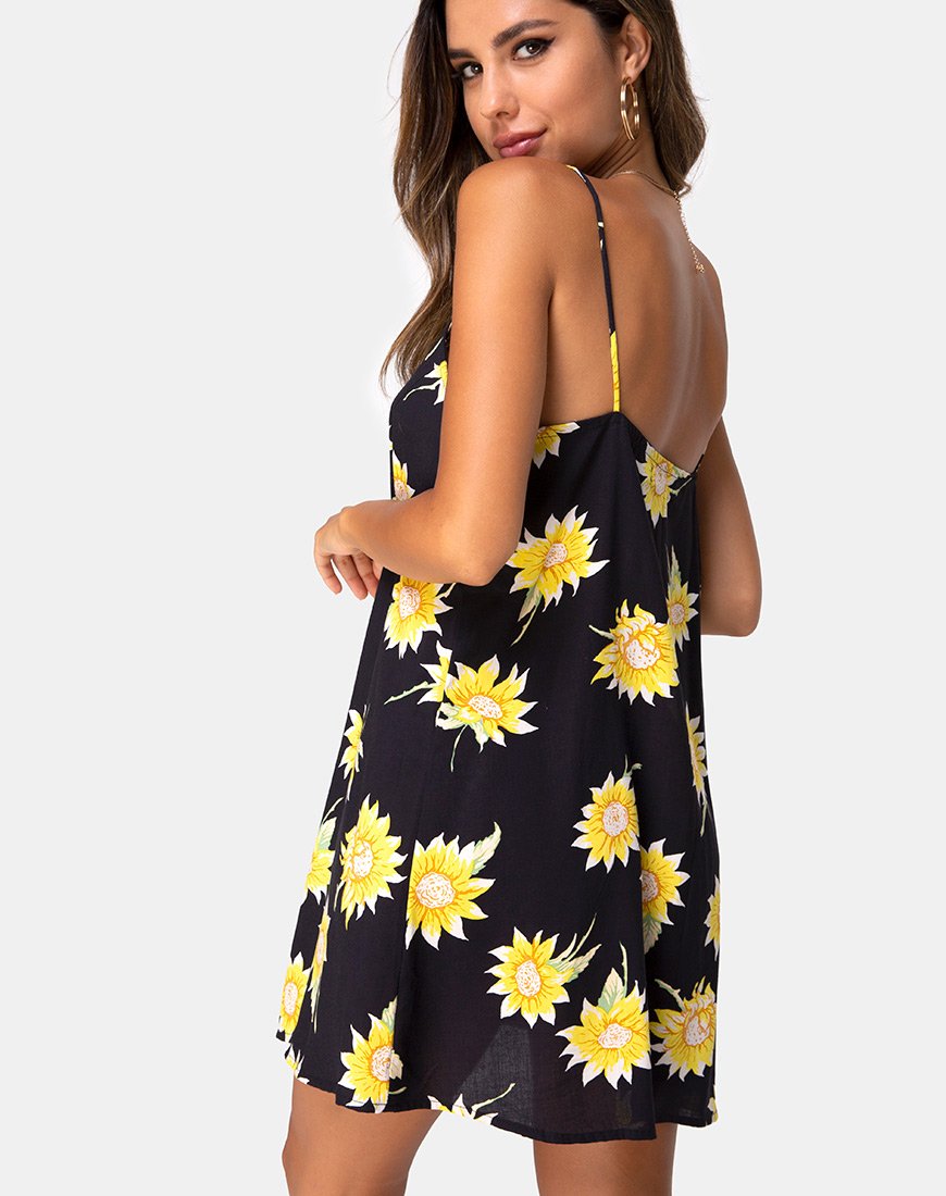 Immagine di Sanna Slip Dress in Sunny Days Nero