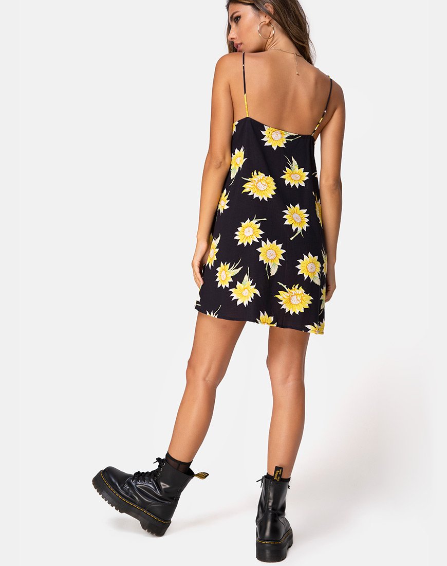 Immagine di Sanna Slip Dress in Sunny Days Nero