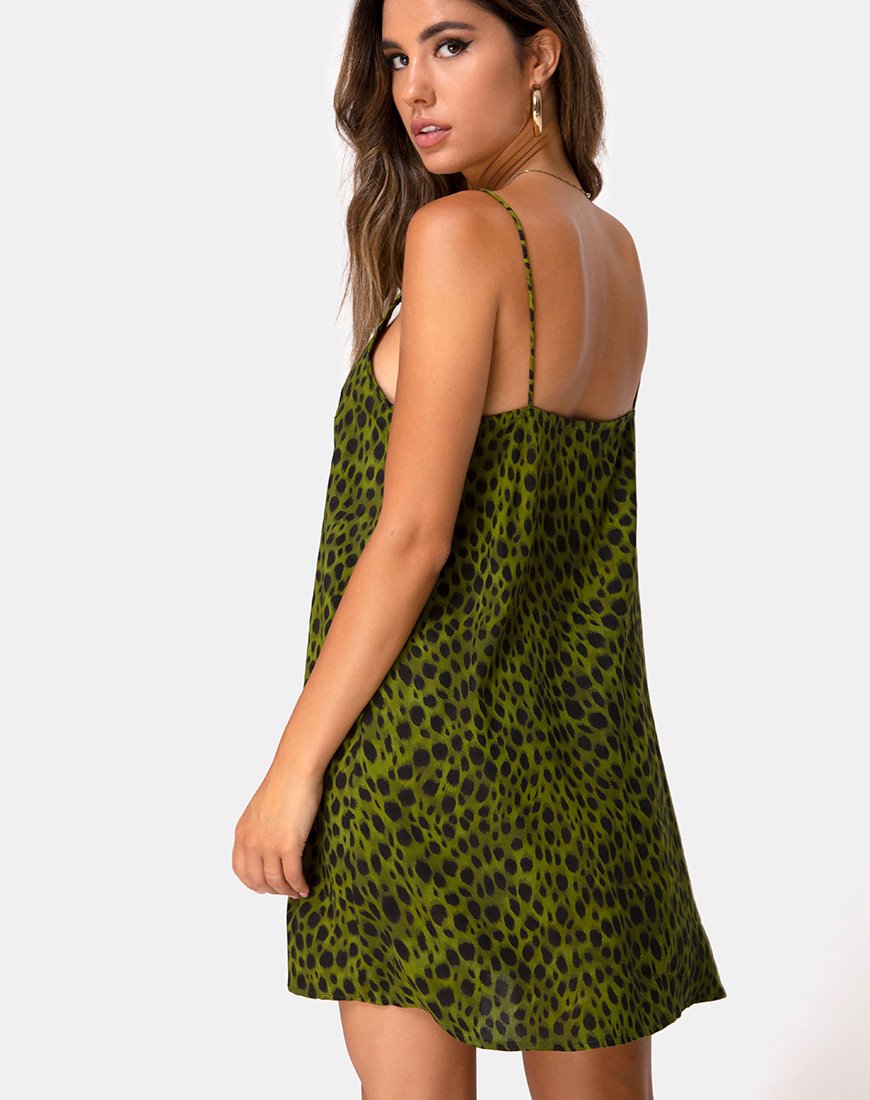 Immagine di Sanna Slip Dress in Cheetah Khaki