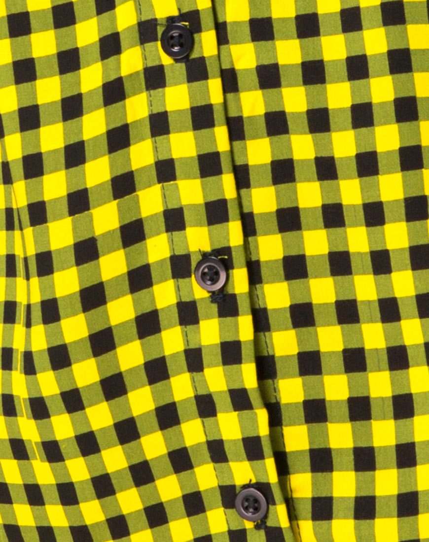 Immagine di Sanna Slip Dress in Gingham medio giallo