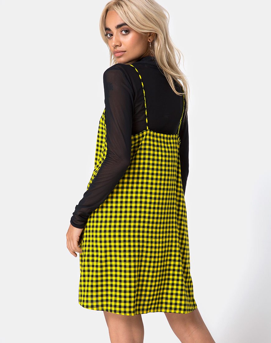 Sanna Slip Dress in percalle medio giallo