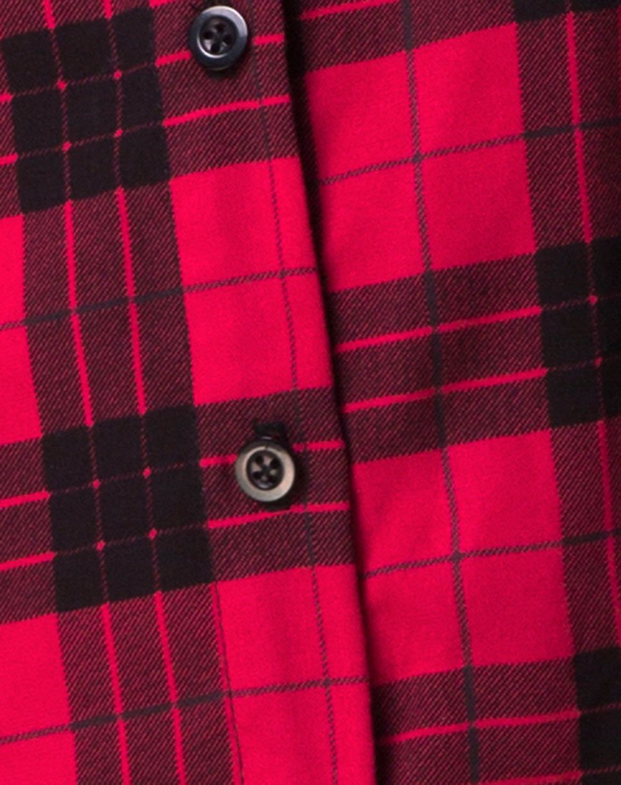 Immagine di Sanna Abito in Plaid Invernale Rosso e Nero