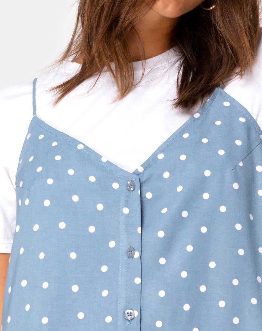 Immagine di Sanna Slip Dress in Skater Polka Blu