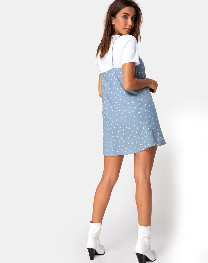Immagine di Sanna Slip Dress in Skater Polka Blu