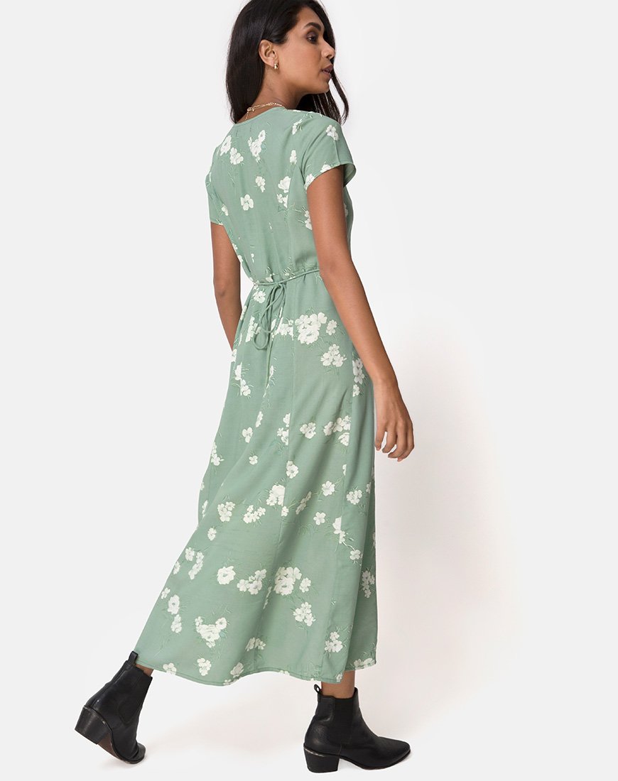 Immagine di Sanrin Maxi Abito in Mono Fiore Verde