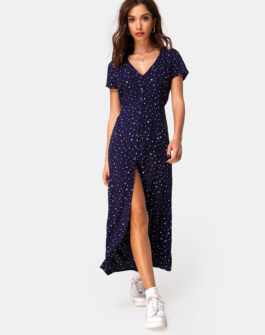 Vestito midi Sanrin in Starstruck Navy