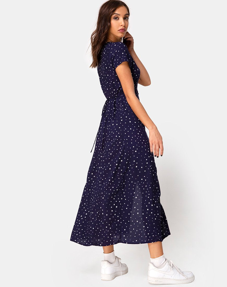Vestito midi Sanrin in Starstruck Navy