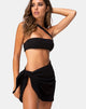 Immagine di Sarong Swim Skirt in nero Mini Rib