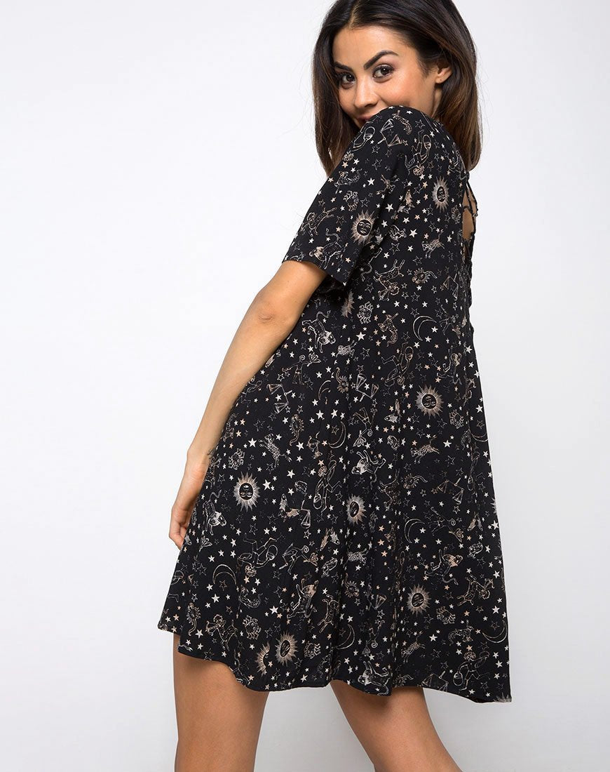 Abito Sasena Swing in nero astro