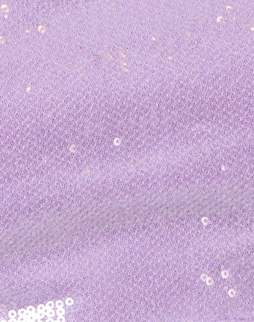 Immagine di Sasha Crop Top in Mini Sequin Lilla Opaco