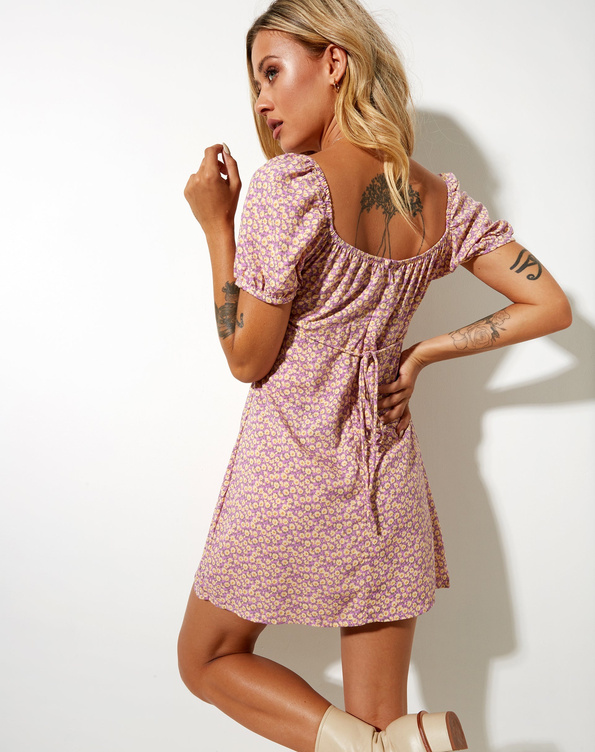Immagine di Sasi Mini Dress in Flower Fun Lilac Lemon
