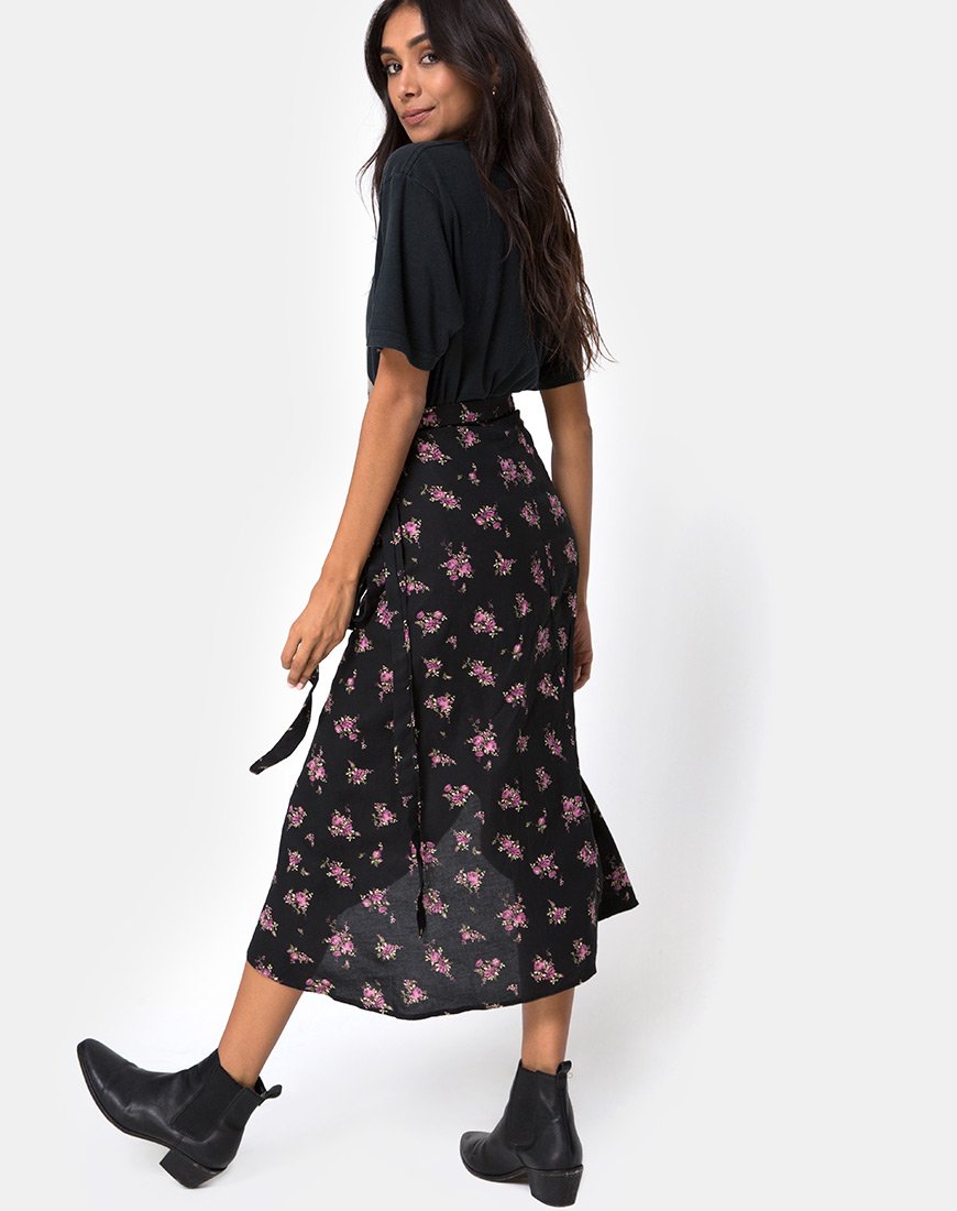Immagine di Satha Midi Skirt in Sohey Rose Black