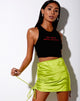 Immagine di Romalia Mini Gonna in raso verde lime