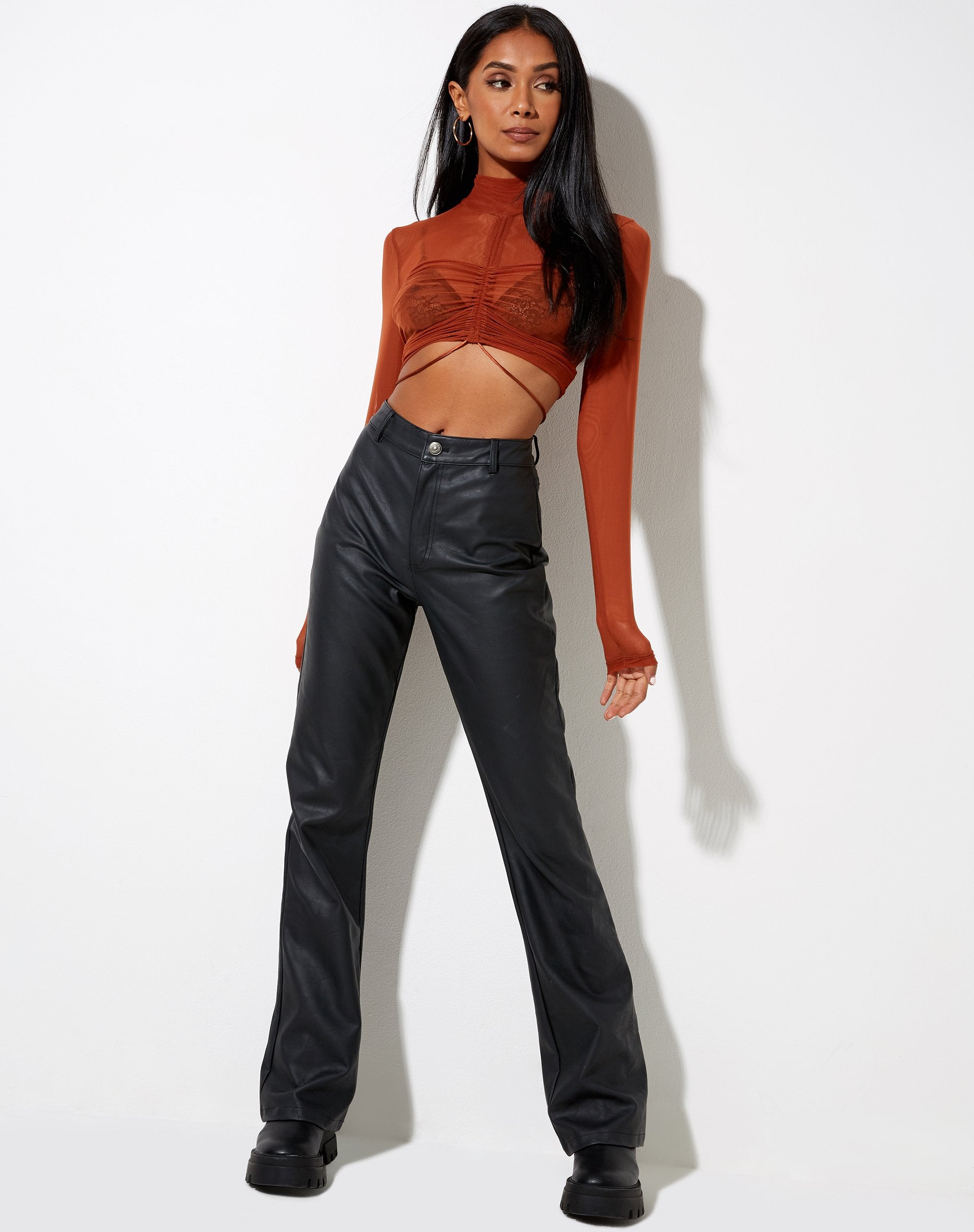 Immagine di Sauja Crop Top in maglia Brick